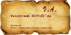 Veintraub Alfréda névjegykártya